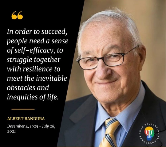 Başarıya ulaşabilmek için bireylerin, yaşamın kaçınılmaz engel ve eşitsizlikleriyle başa çıkarken dirençle hareket edebilecek bir öz-yeterlilik algısına sahip olmaları gerekir." - Albert Bandura