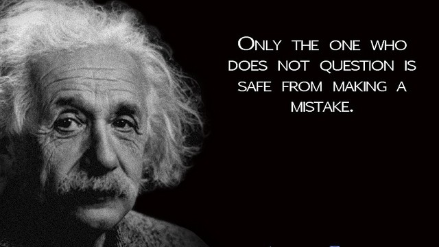 “Hata yapmaktan kurtulan tek kişi, sorgulamayan olandır.” Einstein burada sorgulamanın, hata yapma riskini barındırdığını ama bu riskin göze alınması gerektiğini vurguluyor. Eğer hiçbir şeyi sorgulamazsan, hiçbir şeyi sorgulamadığın için bir hata yapma ihtimalin yoktur (güvendesindir). Ancak bu “güvenlik”, aslında gelişimin ve öğrenmenin durması demektir. Yani Einstein, “Hata yapmaktan korkma, çünkü hata yapmamak için hiç sorgulamazsan hiçbir şey öğrenemezsin,” demek istiyor. Sorgulamayı, merak etmeyi ve yeni şeyler keşfetme sürecini (ve bu sürecin getirebileceği hataları) statik bir varoluştan (hiç hata yapmamak) daha değerli görüyor.
